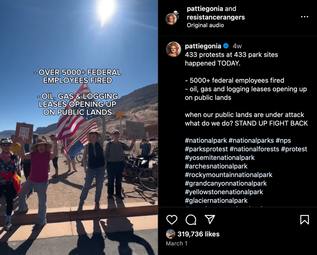 pattiegonia
433 protests at 433 park sites happened TODAY.
-5000+ federal emplyees fired
- oil, gas